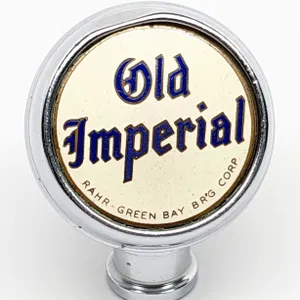 BALL TAP KNOB HANDLE OLD IMPERIAL BEER RAHR GREEN BAY BREWING CORP WISCONSIN