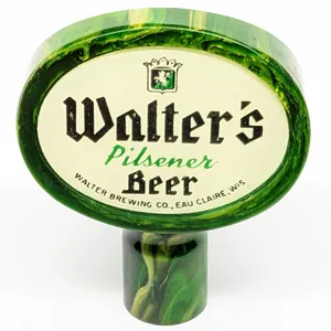 CATALIN BAKELITE TAP KNOB HANDLE WALTERS PILSNER BEER EAU CLAIRE WISCONSIN