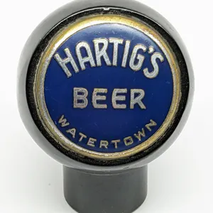 BALL TAP KNOB HANDLE HARTIG'S BEER WATERTOWN WISCONSIN (NEW ART SPECIALTIES)