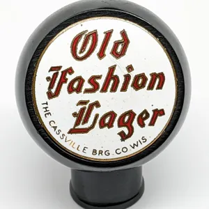 BALL TAP KNOB HANDLE OLD FASHION LAGER BEER CASSVILLE WISCONSIN