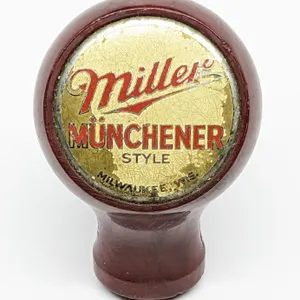 BALL TAP KNOB HANDLE MILLER MUNCHENER STYLE BEER MILWAUKEE WISCONSIN (TRUE NAME)