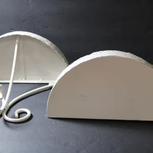 Metal Wall Shelves - One Pair White