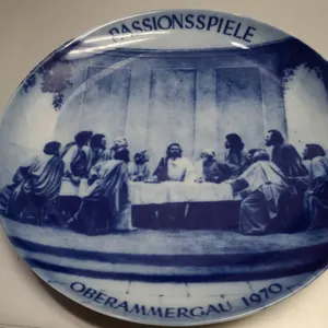 Kaiser Porcelain Wall Plate, Oberammergau Passion Play 1970, Limited Edition, First Issue Commemorat