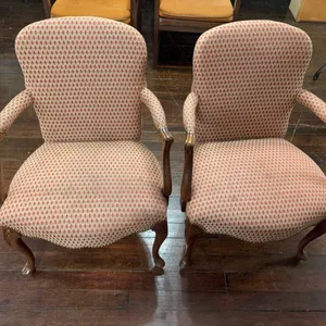 Two Vintage Upholstered Armchairs