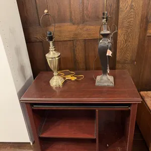 Computer Desk and Table Lamps