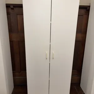White Two Door Storage Cabinet