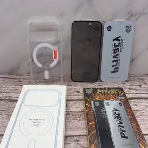 iPhone PRO Mag Safe Clear Case with 2 Privacy Screen Protectors