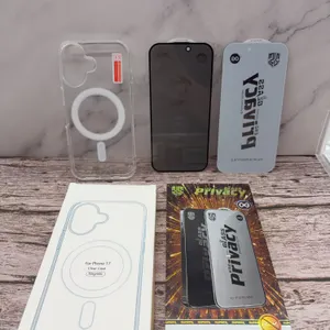 iPhone 17 Mag Safe Clear Case with 2 Privacy Screen Protectors