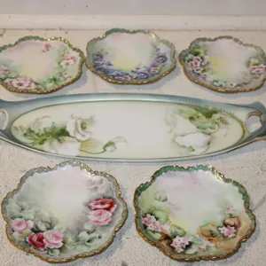 Bavarian Floral Porcelain Plates