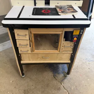 Router Table with Custom Storage Cabinet