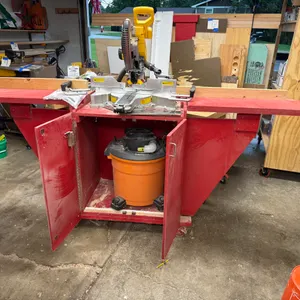 DeWalt DWS780 12" Double-Bevel Sliding Compound Miter Saw with Rolling Workstation & Ridgid Vac