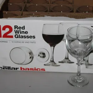 The Cellar Basics Set of 12 Red Wine Glasses 10.5oz with Original Box, Complete Condition, See Photo
