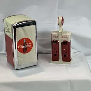 Coke Salt and Pepper Time and Napkin Holder