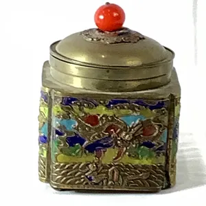 Antique Chinese Brass Tea Caddy