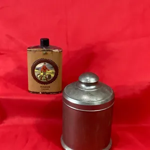 Vintage Flash and Tabacco Humidor Container Jar