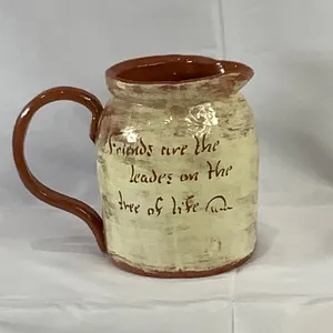 Vintage Motto Ware Pottery Jug