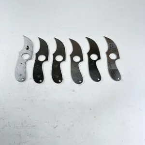 SIX WHITEKNUCKLER LOCK GRIP KNIFE BLANKS — 440C STAINLESS STEEL