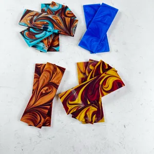 BEAUTIFUL ACRYLIC KNIFE SCALES — 10 PIECES