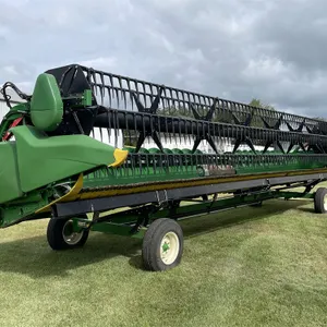 2017 JOHN DEERE 635FD Flex Draper Header w/ Horst Transport, Shedded
