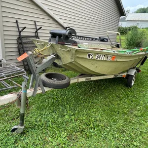 Polar Kraft 14' Aluminum Flat Bottom Boat on Trailer