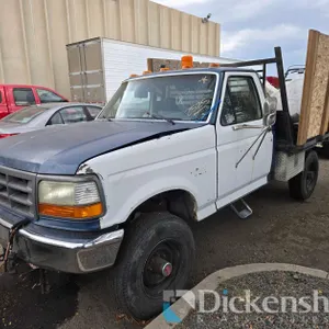 1994 FORD F-350 FLATBED TRUCK, 1FDHF38G6REA12525