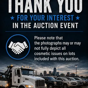 THANK YOU FOR YOUR INTEREST IN THE AUCTION EVENT-