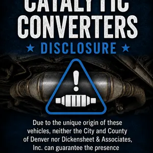 CATALYTIC CONVERTERS DISCLOSURE: