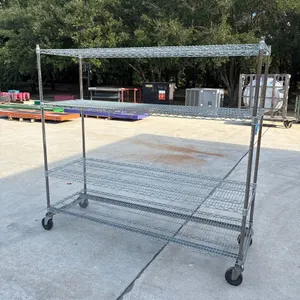 Rolling Food Service Rack