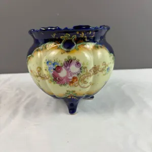 Antique Nippon Hand Painted Moriage Rose Bowl