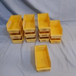 Set of 12 plastic storage bins
