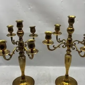 Vintage Brass Candlestick pair