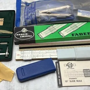 Vintage Drafting Tool set slide rule lot