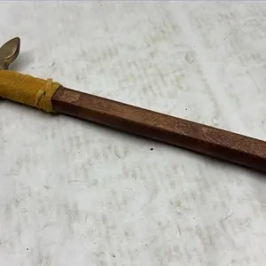 Vintage Brass & Wood Tomahawk Axe