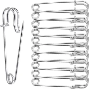 New 2Pk 10pcs Large Safety Pins, 2" Silver,...
