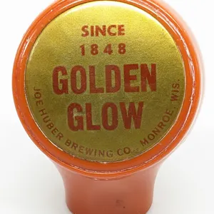 BALL TAP KNOB HANDLE SINCE 1848 GOLDEN GLOW BEER MONROE WISCONSIN (BASTIAN BROS)
