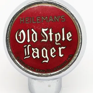 BALL TAP KNOB HANDLE HEILEMANS OLD STYLE LAGER BEER LA CROSSE WISCONSIN (ROBBINS)