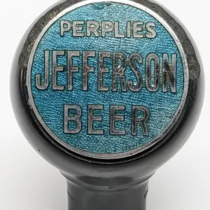 BALL TAP KNOB HANDLE PERPLIES JEFFERSON BEER WISCONSIN (GREEN DUCK)