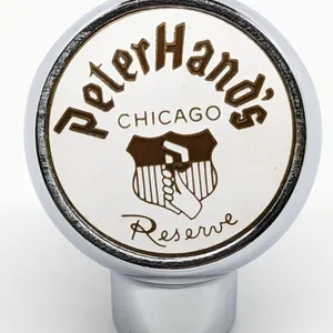 BALL TAP KNOB HANDLE PETER HAND'S CHICAGO RESERVE BEER ILLINOIS (ROBBINS)