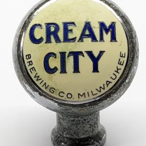 BALL TAP KNOB HANDLE CREAM CITY BEER MILWAUKEE WISCONSIN