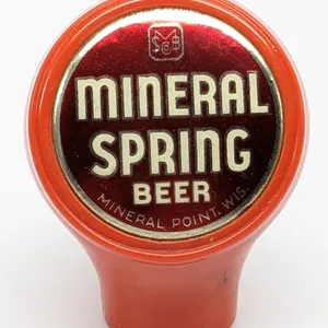 BALL TAP KNOB HANDLE MINERAL SPRING BEER MINERAL POINT WISCONSIN (BASTIAN BROS)