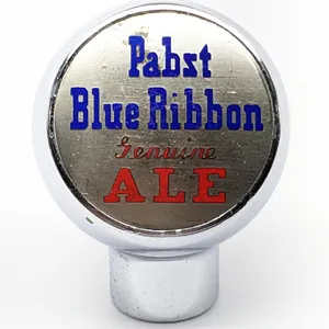 BALL TAP KNOB HANDLE PABST BLUE RIBBON GENUINE ALE (ROBBINS)