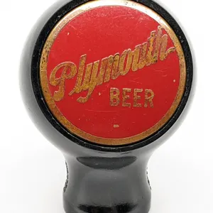 BALL TAP KNOB HANDLE PLYMOUTH BEER WISCONSIN (TRUE NAME)