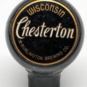 BALL TAP KNOB HANDLE CHESTERTON BEER  BURLINGTON WISCONSIN