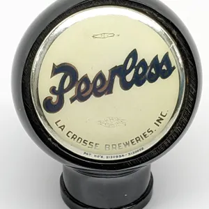 BALL TAP KNOB HANDLE PEERLESS BEER LACROSSE WISCONSIN