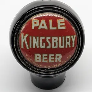 BALL TAP KNOB HANDLE PALE KINGSBURY BEER WISCONSIN (BASTIAN BROS)