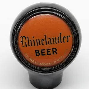 BALL TAP KNOB HANDLE RHINELANDER BEER WISCONSIN (BASTIAN BROS)