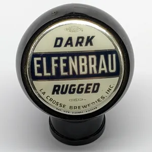 BALL TAP KNOB HANDLE ELFENBRAU DARK RUGGED BEER LA CROSSE WISCONSIN