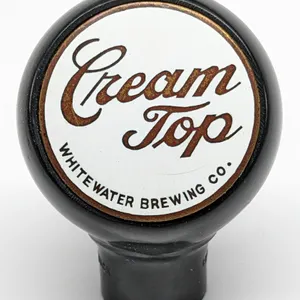 BALL TAP KNOB HANDLE CREAM TOP BEER WHITEWATER WISCONSIN (GREEN DUCK)