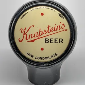 BALL TAP KNOB HANDLE KNAPSTEIN'S BEER NEW LONDON WISCONSIN (BASTIAN BROS)
