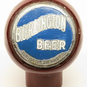 BALL TAP KNOB HANDLE BURLINGTON BEER WISCONSIN (NEW ART SPECIALTIES)